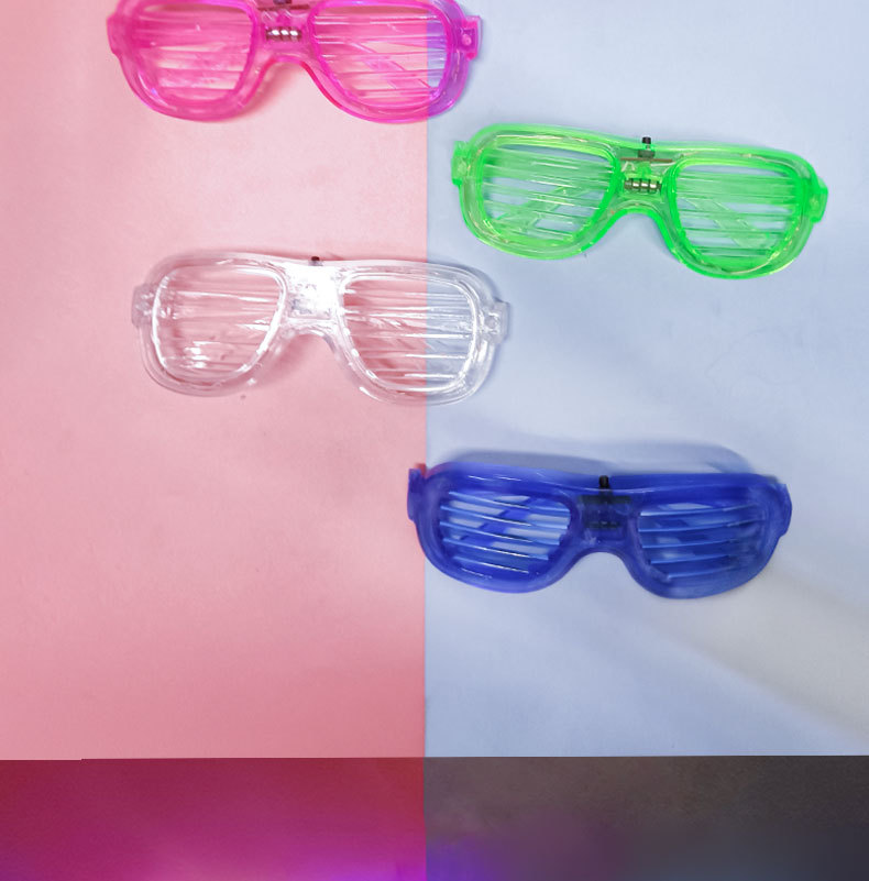 ED发光眼镜百叶窗眼镜派对蹦迪酒吧音乐节助威道具闪光眼镜玩具详情10