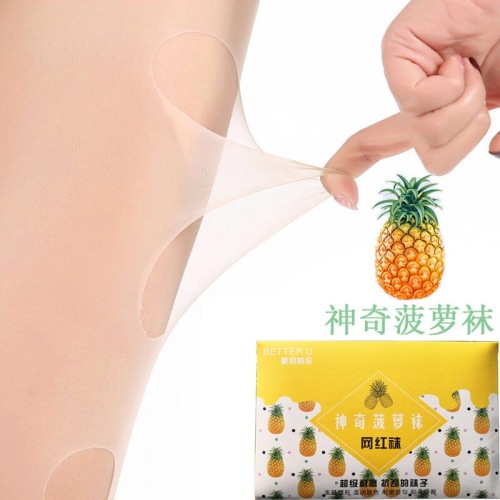 factory wholesale hot silk stockings ladies xi summer ultra-thin light leg invisible cut without silk pineapple socks