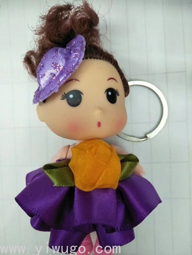 8厘米小丑迷糊娃娃手机挂件婚庆小礼品地摊热卖搪胶公仔娃娃批发