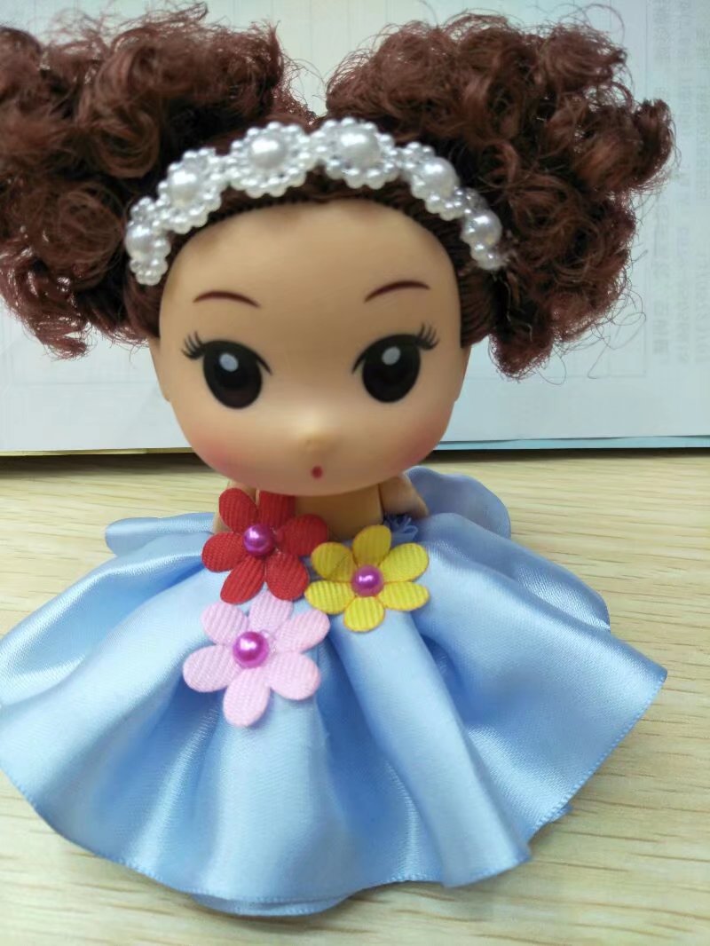 自产自销12厘米迷糊娃娃手机挂件婚庆小礼品热卖搪胶公仔娃娃批发