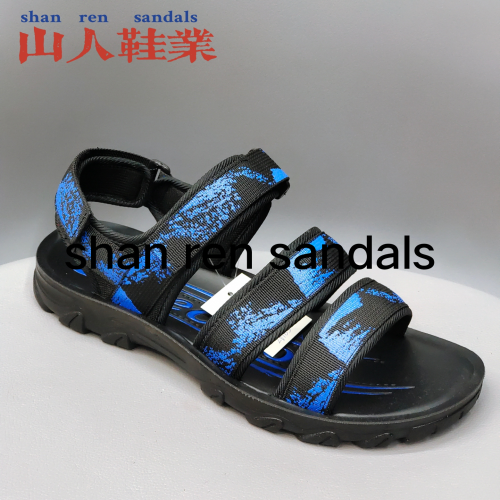 men‘s sandals ribbon beach shoes outdoor casual shoes wholesale pu bottom beach sandals hot sale soft bottom light bottom