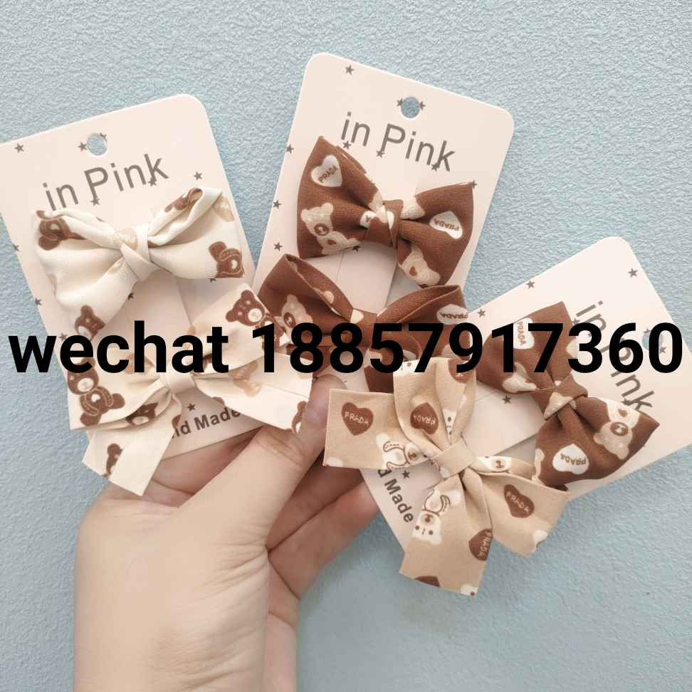 韩版布艺蝴蝶结发饰发夹厂家直销