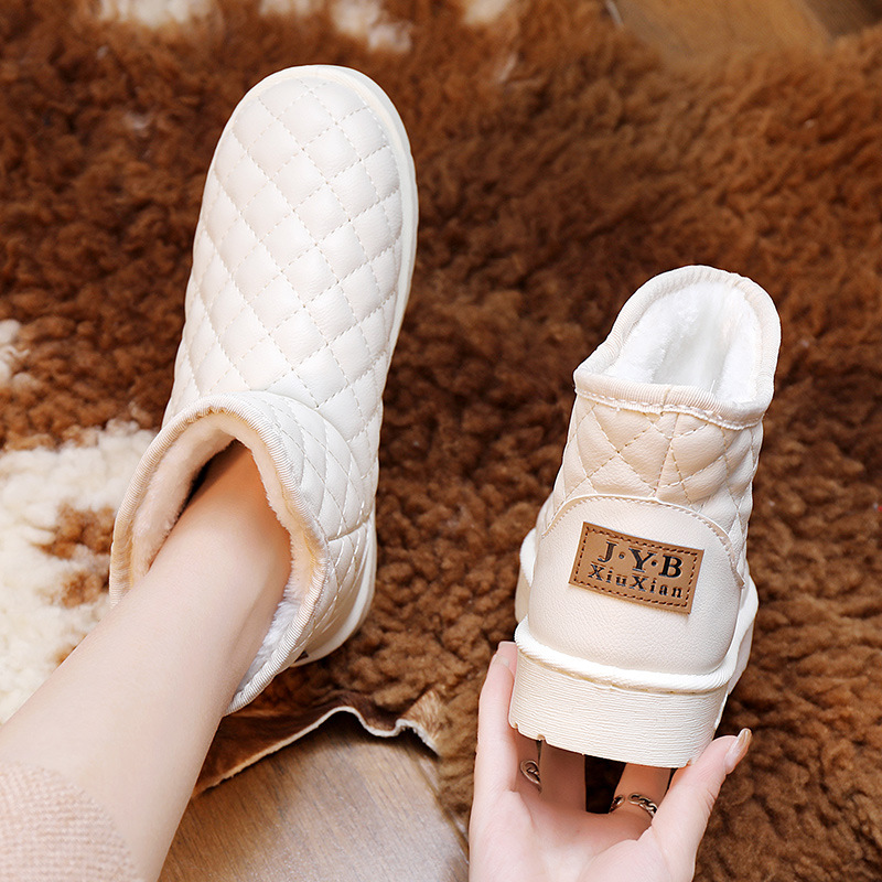 雪地靴女面包鞋保暖加绒加厚棉靴马丁靴2021新款防水短筒冬季鞋女