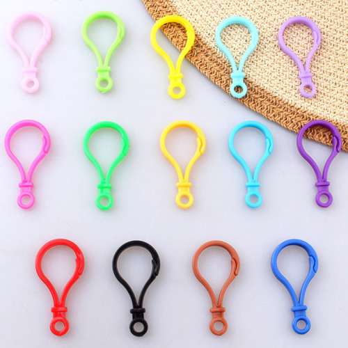 factory wholesale colorful plastic bubble buckle candy color toy accessories diy bean accessories hook gourd hanging buckle