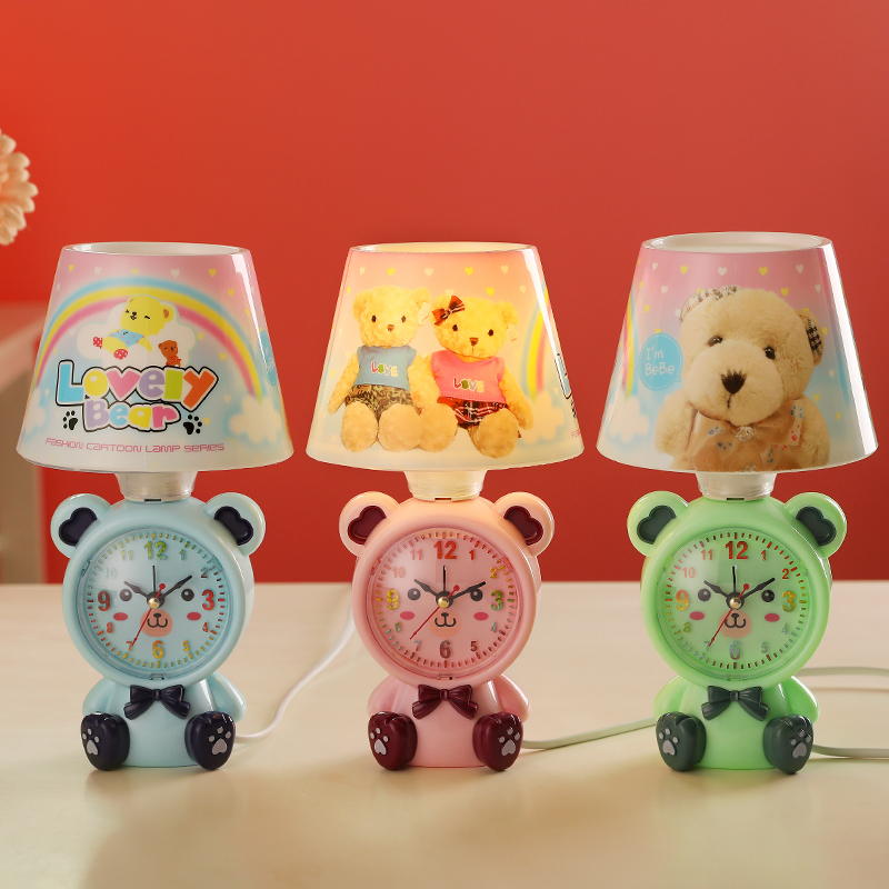 时钟儿童卡通闹钟浩涛尚品HT-MH9058海洋熊闹钟台灯