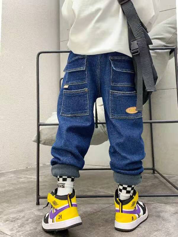 2021童装童裤牛仔中童4-9岁童裤时尚韩版气质潮童装童裤