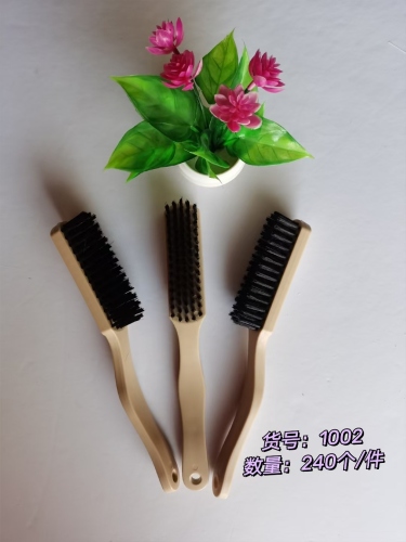 Imitation Wood Long Handle plastic Shoe Brush