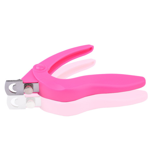 nail tools wholesale false nail scissors plastic u-shaped scissors french nail clippers 2 colors