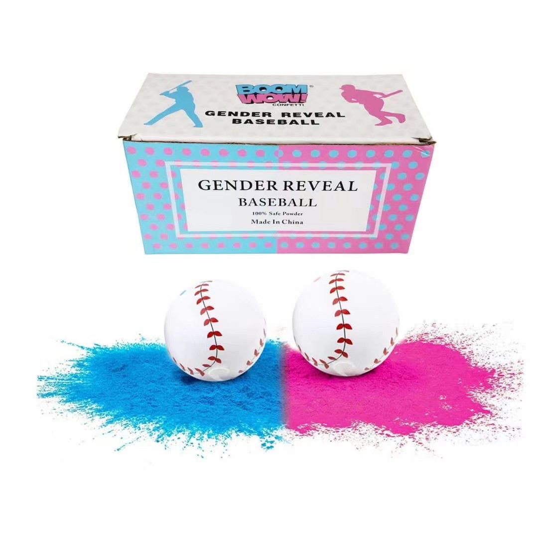派对性别揭秘棒球足球篮球高尔夫球粉末蓝粉节日用品男孩女孩宝宝