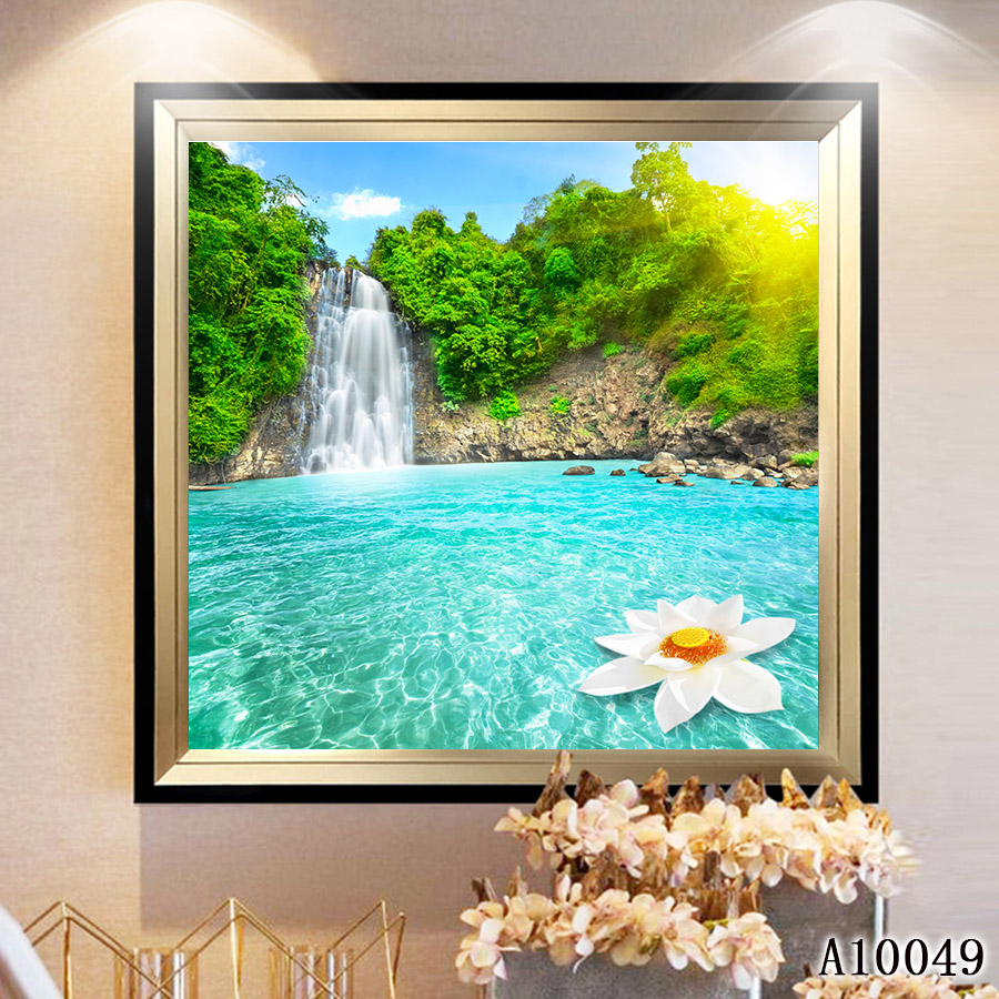 建筑风景装饰画油画布画挂画壁画装饰字画相框床头画沙发画框好