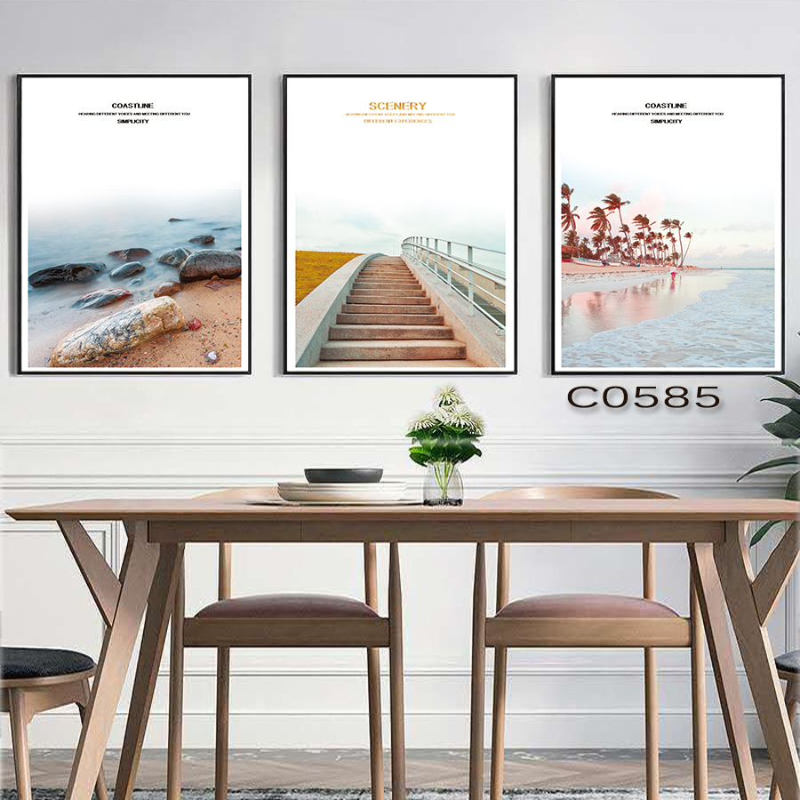 建筑风景装饰画油画布画挂画壁画装饰字画相框床头画沙发画框好