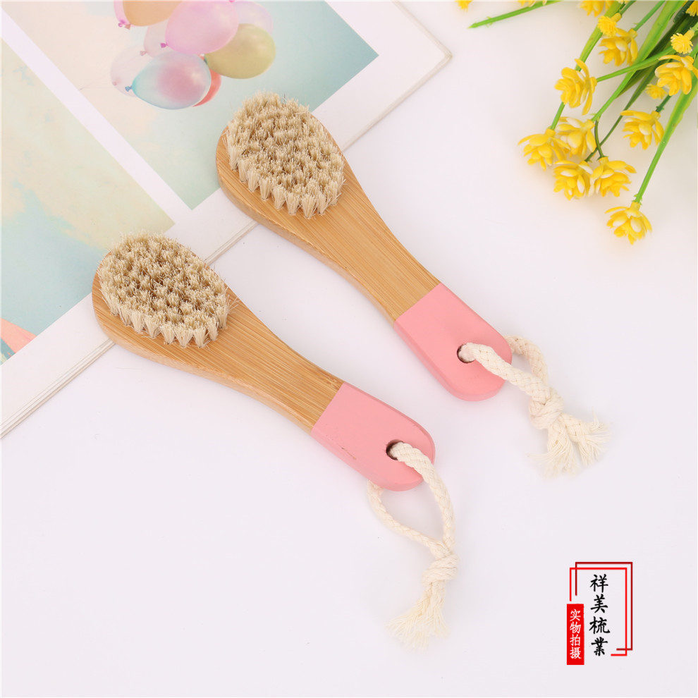 洗澡刷猪鬃毛楠竹中长柄浴刷 搓背搓澡竹浴刷 竹沐浴成人后背刷子