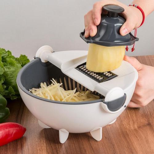 Factory Wholesale Drain Basket Vegetable Cutter Multi-Function Dish Cleaner Hand Guard Potato Slice Shredded Lazy Kitchen Grater
