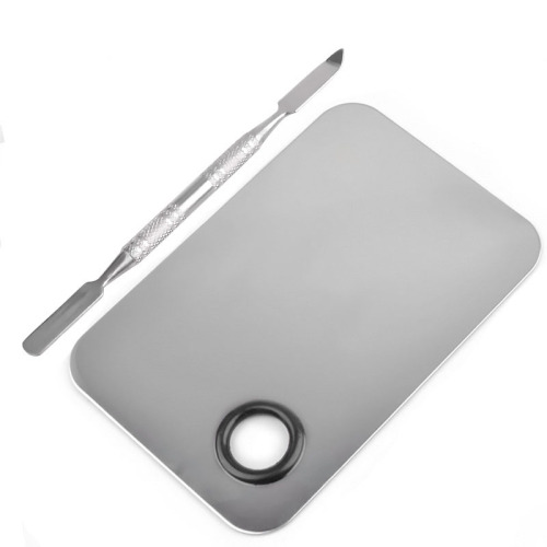 Stainless Steel Palette Square Palette Professional Nail Art Color Bar Make-up Plate