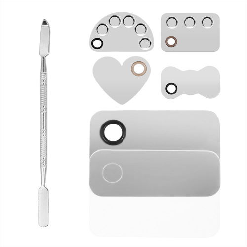 cross-border stainless steel nail makeup palette palette containing palette stick vein knife frosted bag packaging