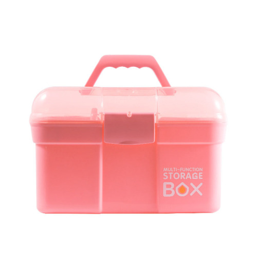 Manicure Tool Storage Box Toolbox Can Hold Phototherapy Machine Portable Double Deck Compartment Manicurist