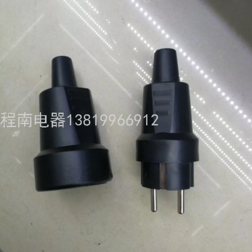 male connector and female contact rubber plug round pin socket