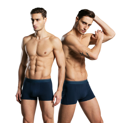 Men‘s Underwear Cotton Underwear Men‘s Boxer Solid Color Underwear Wholesale European and American Men Underwear