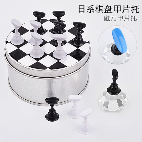nail board nail pad holder crystal gem base practice stand lotus seat manicure chessboard