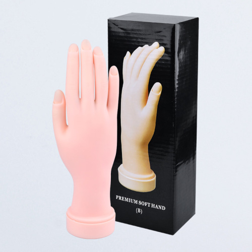 Manicure Beginner Practice Prosthetic Hand Can Be Inserted Nail Tip Nail Shop Display Practice Hand Rubber Hand Model