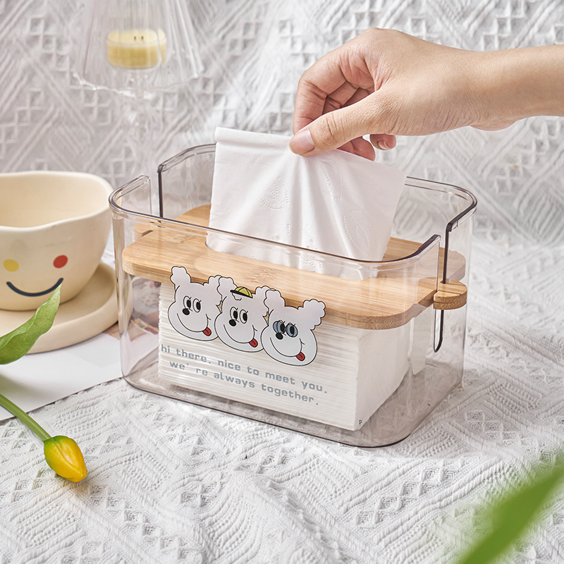 ins透明网红创意升降纸巾盒北欧简约客厅抽纸盒面纸餐巾纸收纳盒