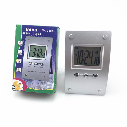Na-268A Electric Car Clock Mini Desktop without Luminous Portable and Cute Mute Student Bedside Electronic Clock
