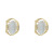 Sterling Silver Needle High-Grade round Opal Stone Ear Studs Simple Cold Style Girly Temperamental Small Opal Earrings