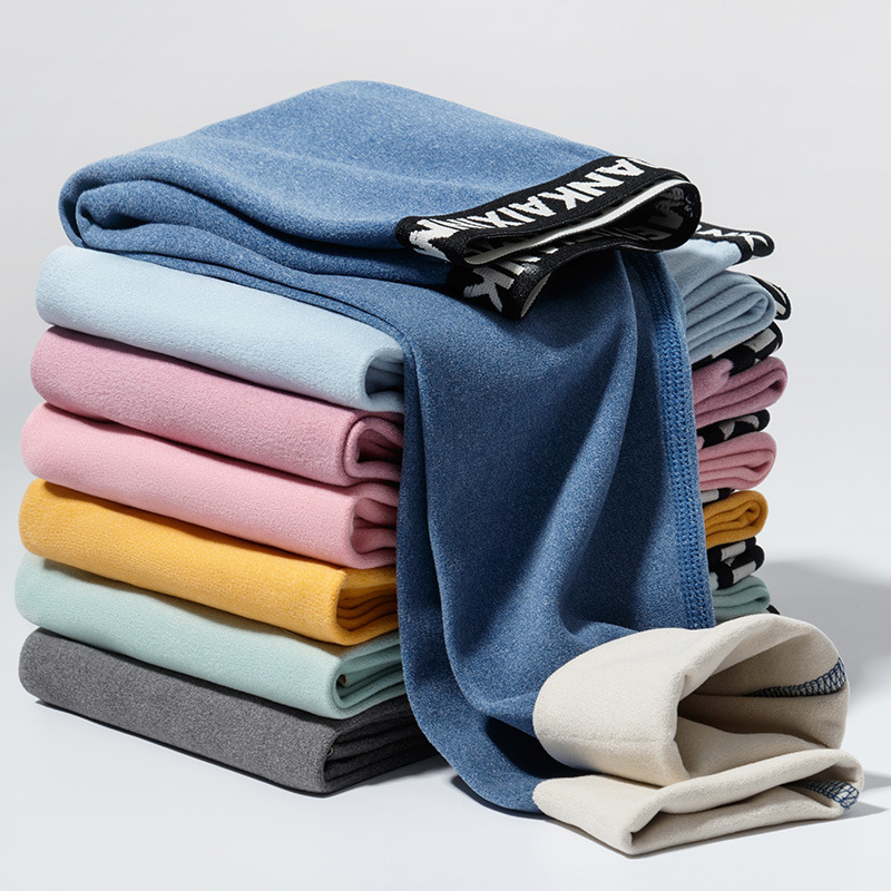 K1秋冬款儿童德保暖绒秋裤糖果色长裤男女孩打底内穿睡裤双面磨毛