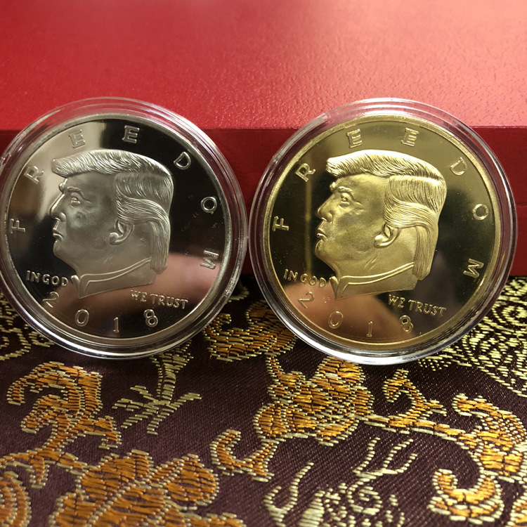 现货新款爆款特朗普纪念币 特朗普步枪 金属纪念币工厂直销纪念币