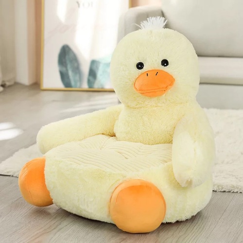 colorful small yellow duck seat car outdoor portable plush toy chair custom logo christmas gift