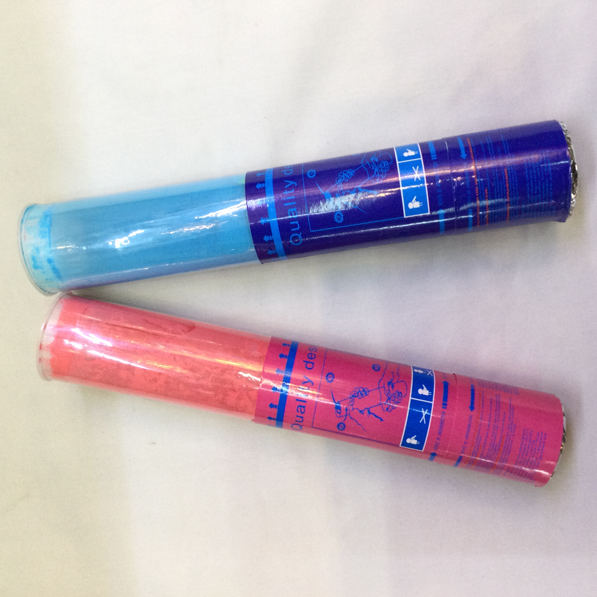 透明管纸管粉末蓝粉男女五彩纸屑礼花礼炮手拧按钮礼花筒节日用品