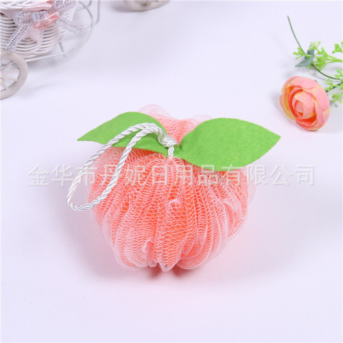 Factory Direct Sale Hot Sale Color Apple Bath Flower High Quality Three-Strand Rope Bath Ball Environmental Protection PE Material