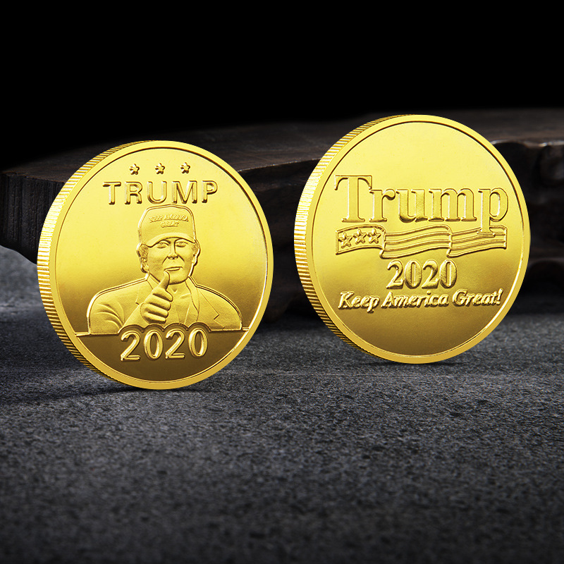 新款纪念币2020特朗普金属纪念章 纪念品 公司商会礼品定制做图