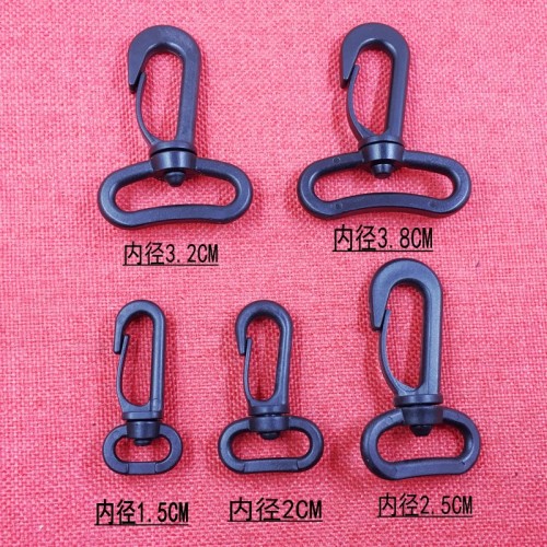 spot supply high quality luggage accessories plastic rotating hook buckle dog buckle hook hook can be made into color