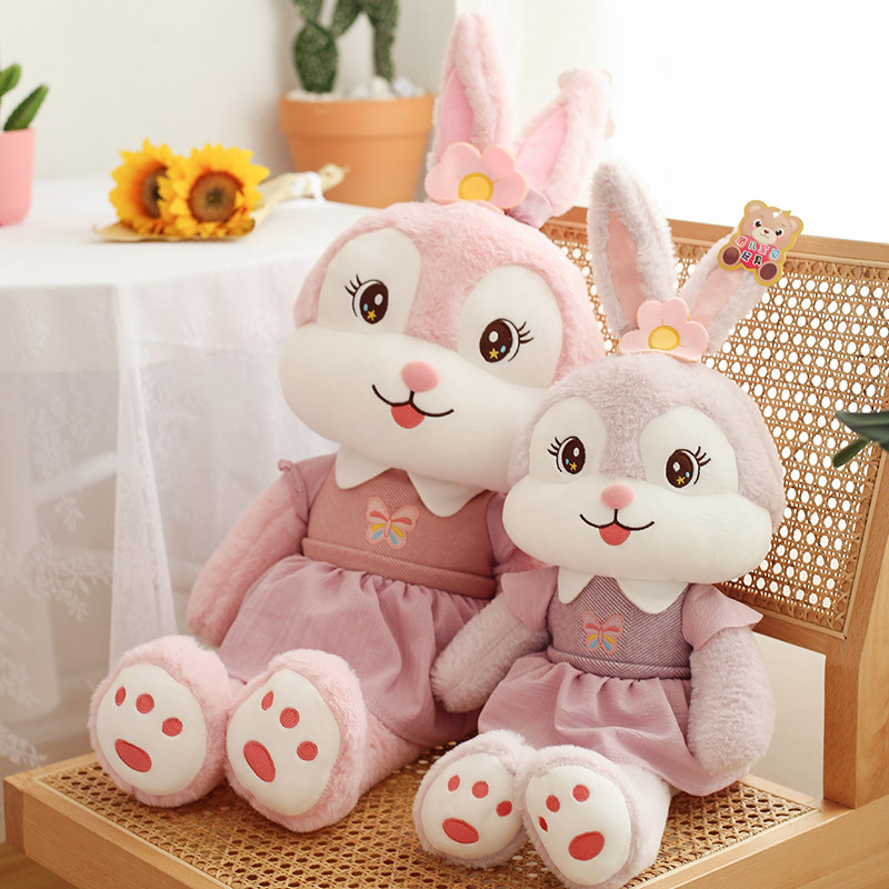 呆萌兔子公仔美美兔毛绒玩具长耳朵兔兔玩偶生日礼物女孩大