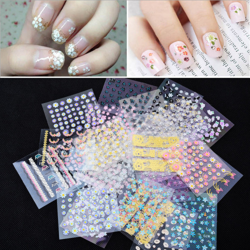 nail art stickers wholesale 3d nail sticker nail art decals 50 pieces a set mixed