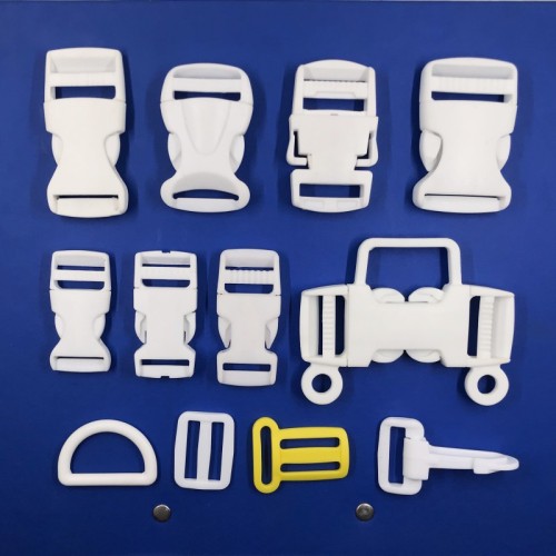 Factory Direct Sales Long-Term Supply White Release Buckle Plastic Buckle Release Buckle Safety Buckle Can Be Customized