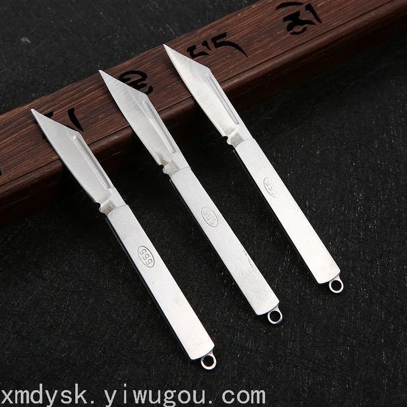 不锈钢水果刀拆快递小刀便携防身户外野营折叠刀锋利开刃小刚刀详情3