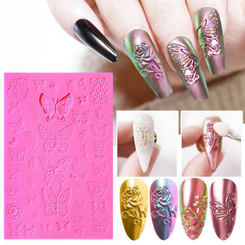 new manicure silicone upgraded printing template plastic template 3d 3d relief