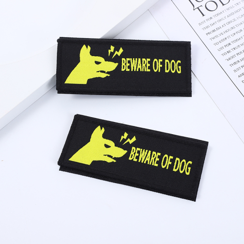 pet velcro k9 dog chest and back tactical stickers pay attention to the fierce dog prompt stickers training service dog free design