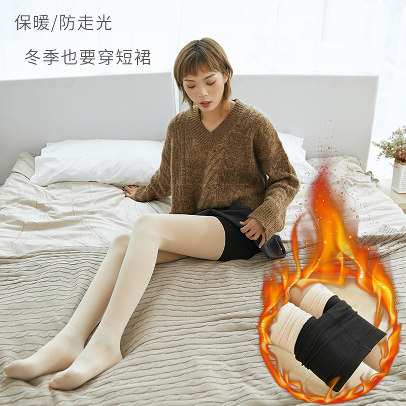 秋冬连裤袜龙抓毛防狼裤踩脚袜薄款打底裤一体袜可乐裤厂家直销