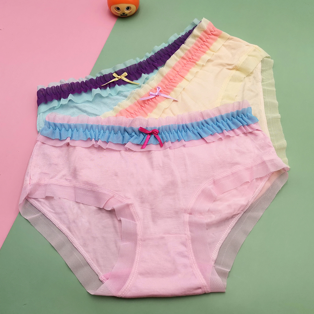 女生蝴蝶结低腰内裤 女学生短裤小三角裤 5620