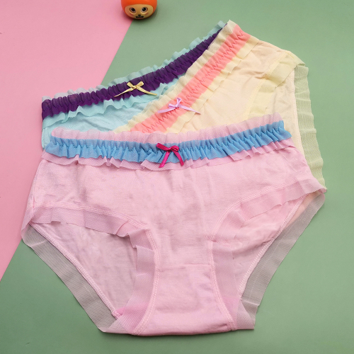Girls‘ Bow Low Waist Panties Schoolgirl Shorts Small Briefs 5620