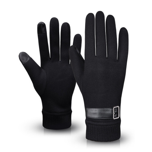 New Cycling Gloves Non-Inverted Velvet Men‘s Winter Thickened Touch Screen Windproof Warm Outdoor Sports Velvet Velvet Velvet Gloves