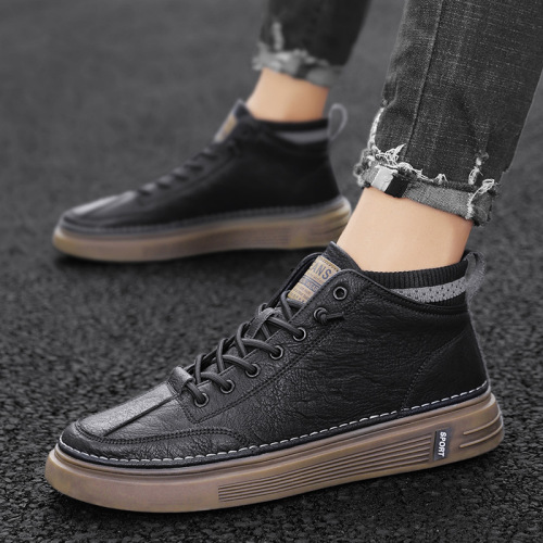 fall 2021 sneaker men fashion shoes outdoor street super-migration leather board shoes personality mid-top board shoes