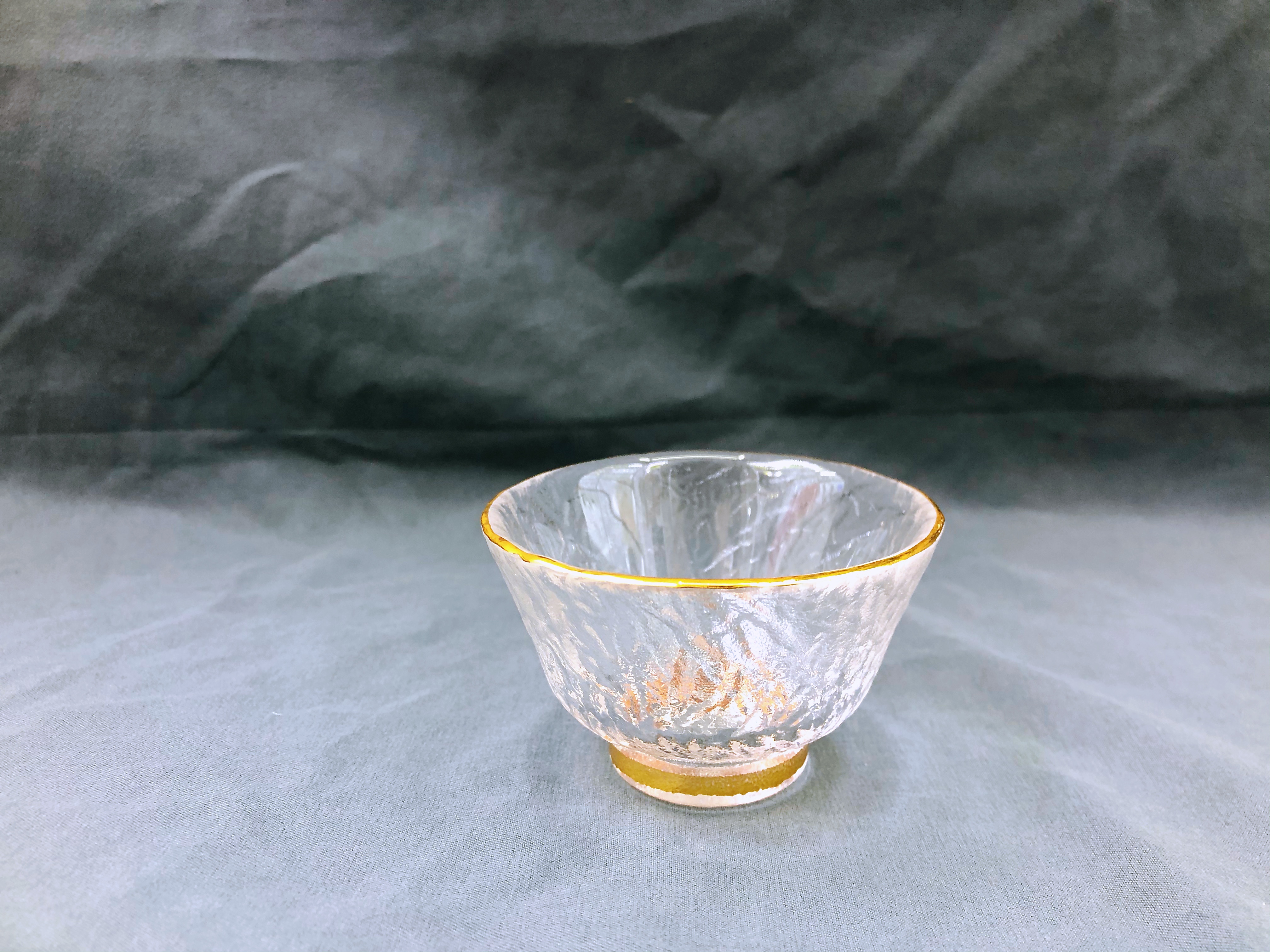 QH  金边茶杯   花纹杯   玻璃杯   茶杯  功夫茶杯   小杯