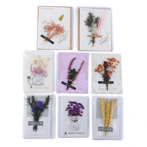 new teacher‘s day thank you blessing greeting card custom simple series dried flower greeting card creative greetings customized