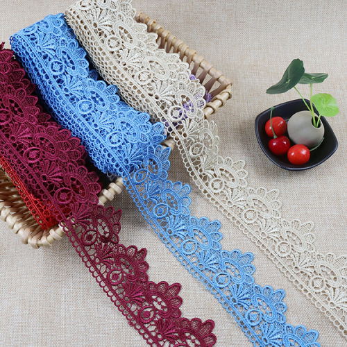 in stock wholesale water soluble lace more cloth embroidery 7cm wide lace curtain decoration lace accessories