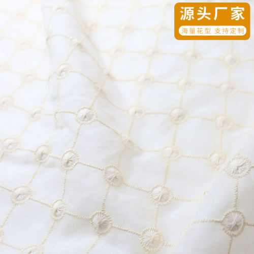 beige cotton cloth full embroidery cloth you embroidery spot supply source manufacturer fabric home textile lace