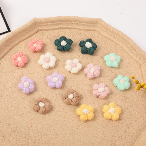 Korean Ins Style Colorful Dazzling Elegant Small Flower Brooch Pin Decorative Bag Clothes Small Flower embroidery Decoration Accessories
